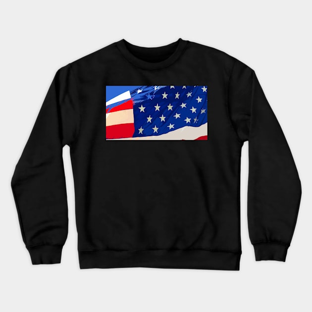 American flag face mask design A Crewneck Sweatshirt by dltphoto